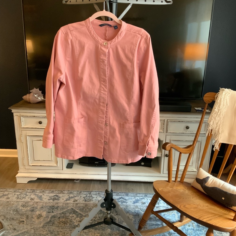 Isaac Mizrahi Pink Denim Jacket